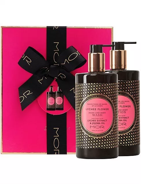 MOR Lychee Flower Hand & Body Wash and Hand & Body Lotion gift box set