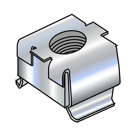 Zoro Select M6-064Ncag M6 064-105 Metric Cage Nuts Zinc And Bake