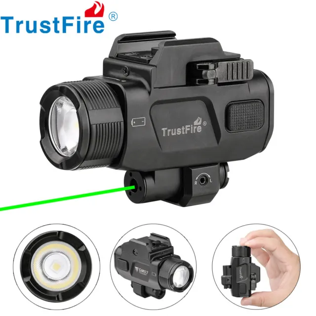 TrustFire GM07 1050Lumen Wiederaufladbare Grüne Laser Taschenlampe Pistolenlicht