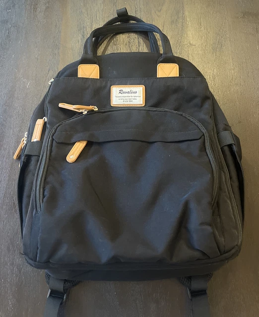Ruvalino Diaper Bag Backpack Travel Multifunction All in One Black Excellent