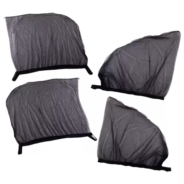 4x Car SUV Window Mesh Car Sun Shade Cover Front Rear Anti-mosquito Shade Net