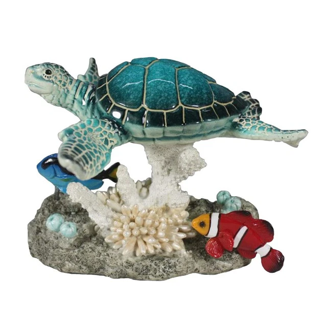 Comfy Hour Ocean Voyage Collection Resin 5" Marine Animals Coral Sea Turtle C...