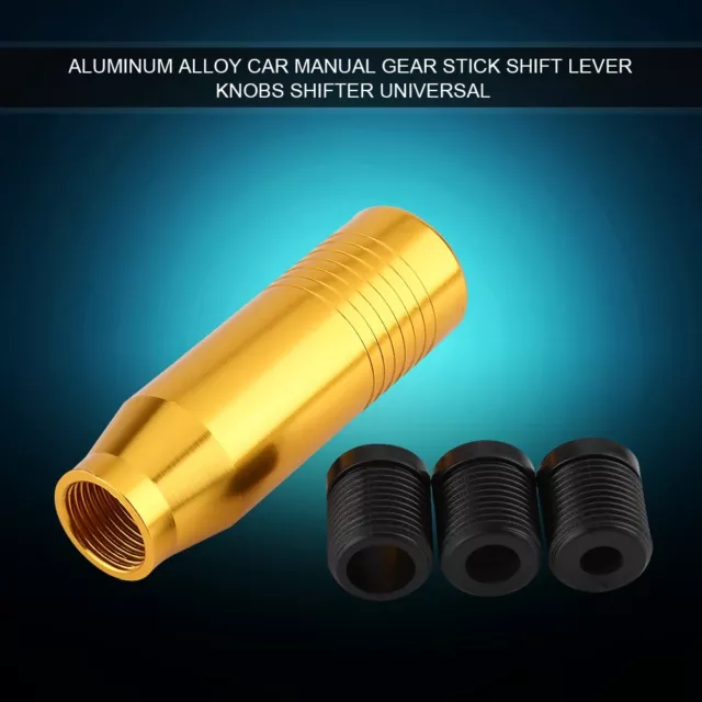 Aluminum Alloy Car Manual Gear Stick Shift Lever Knobs Shifter Gold