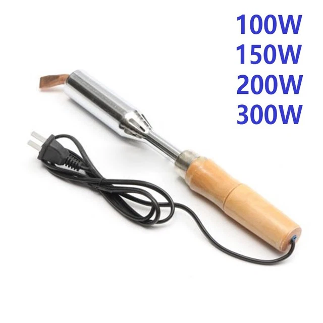 Saldatore professionale con punta scalpello in rame maniglia in legno 100 300 W