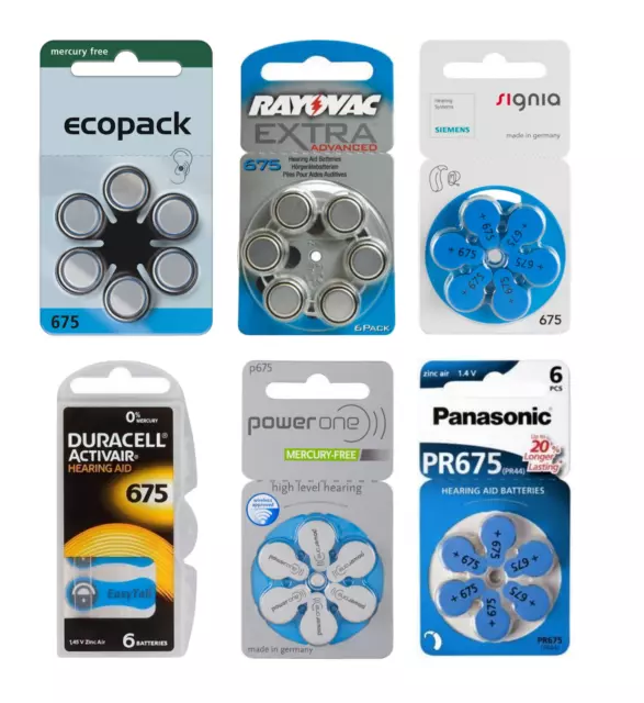 Appareils Auditifs Taille 675 Bleu Duracell, varta ,Rayovac,Siemens,Panasonic