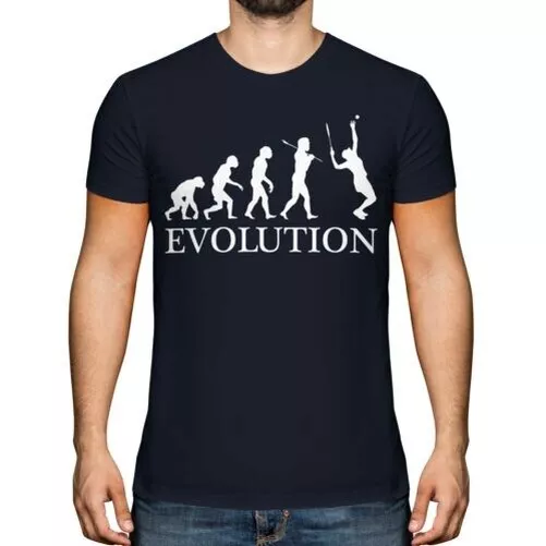 Tennis Player Evolution Of Uomo T-Shirt Regalo Racchetta