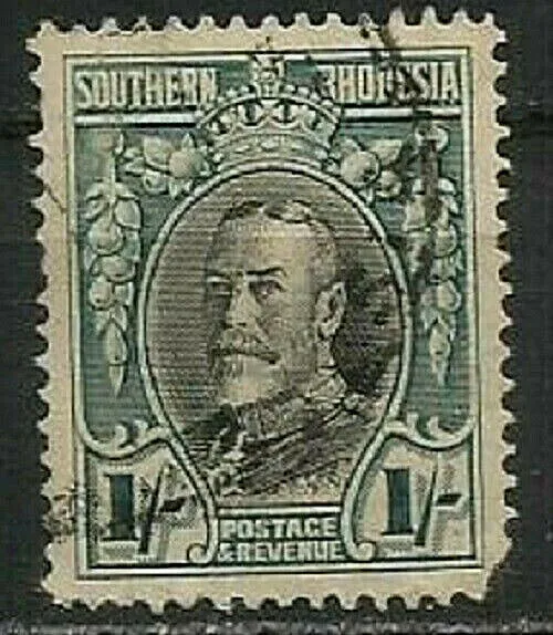 Southern Rhodesia 1931 1s Black & Blue, King George V, Used(o) SG#23
