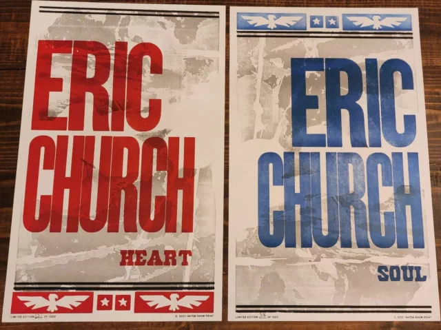 Eric Church Heart And Soul Hatch Print Posters Set *Limited Edition and Numbered