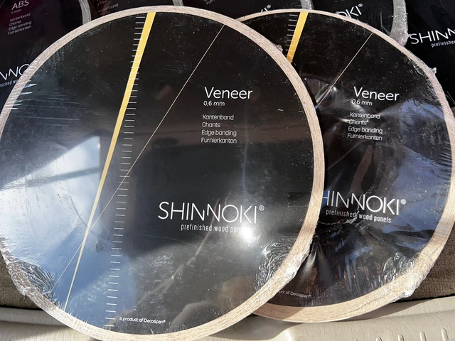 Lot Of 2 Rolls - SHINNOKI Prefinished Wood Panels 1mm - VENEER "Manhattan Oak"