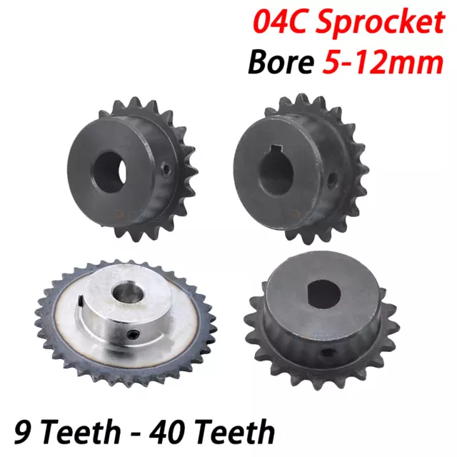 #25 Chain Drive Sprocket 9T to 40T Bore 5-12mm Pitch 6.35mm 04C Sprocket Wheel