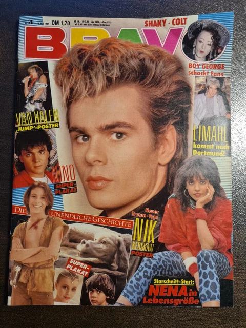 BRAVO 20/1984 Heft Komplett -Van Halen, Nik Kershaw, Nino de Angelo, Limahl-Top!