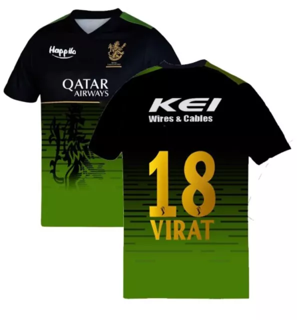 Sports Cricket RCB Virat Kohli 18 Jersey 2023 Men's & Kids with Free Shipping US