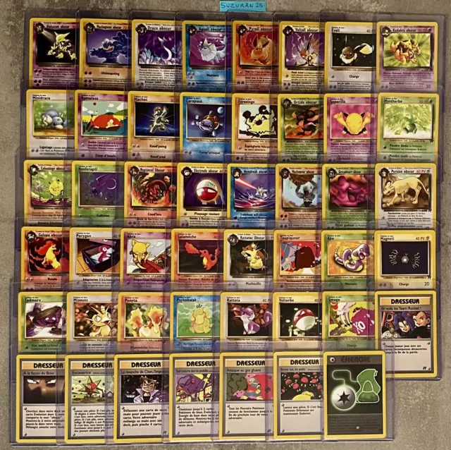 ✨ Lot 52 Cartes Pokémon Team Rocket Wizards FR /82 ✨
