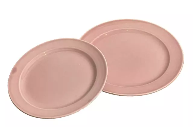 Vintage 40s 50s MCM LU-RAY PASTELS PINK Dessert & Bread Plates 7 1/2" & 6 3/8"