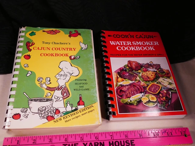 2 Cookbook Cajun Country CHACHERE Gourmet Louisiana Water Smoker Grill Seafood !