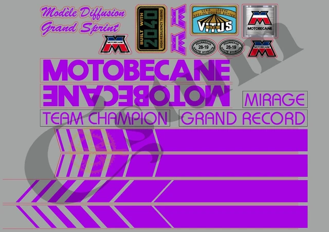 Stickers / Décalcomanies Motoconfort Pour Vélo - MOTOC407 - Neuf