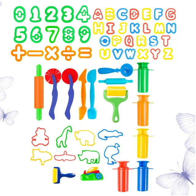 1 juego / 64 piezas Plasticine Mold Toys hágalo usted mismo Plasticine Mould Plasticine Toys