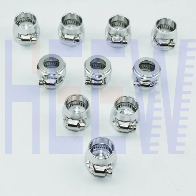8AN AN -8 AN8 Fuel Hose Clamp Finisher Finishers HEX-8 Aluminum