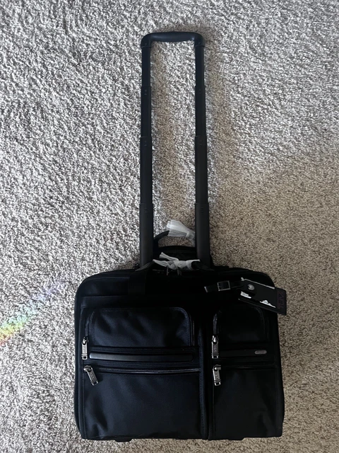 TUMI Alpha Deluxe Expandable Wheeled Rolling Briefcase Bag.   Ballistic Nylon. 5