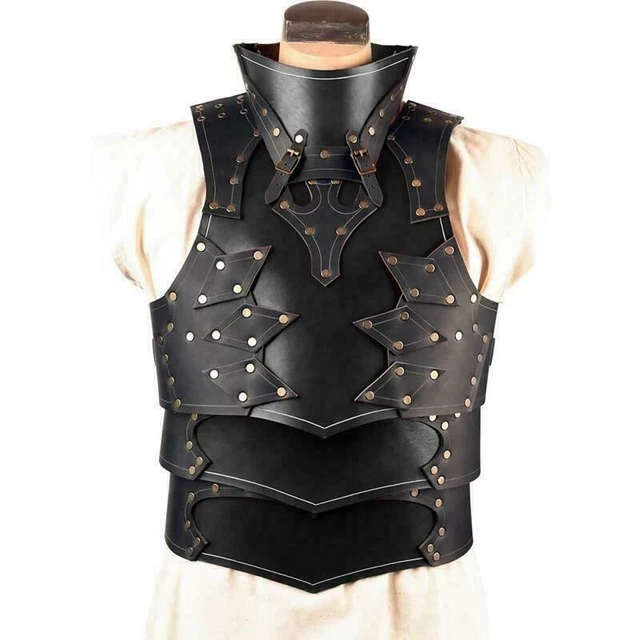 Viking Body Armor Medieval Leather King Torso Gorget Cosplay Costume