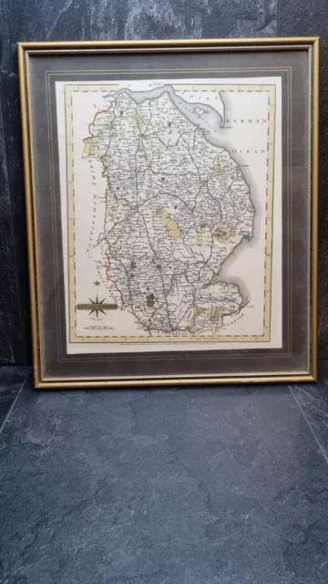 Original John Cary Map 1812 Lincolnshire Map Print 13.5" X 11.5"