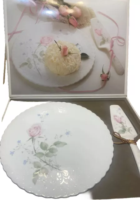 Mikasa Bone China April Rose Cake Plate And Server B2053 Narumi Japan in Box