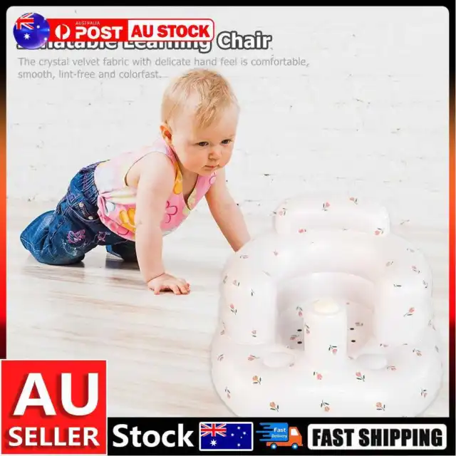 PVC Cute Bathroom Baby Sofa Learning to Sit Infant Inflatable Seat (Tulip) AU