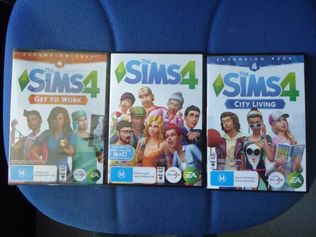 PC Game – The Sims 4 & City Living & Get to Work Expansions Digital Codes Used