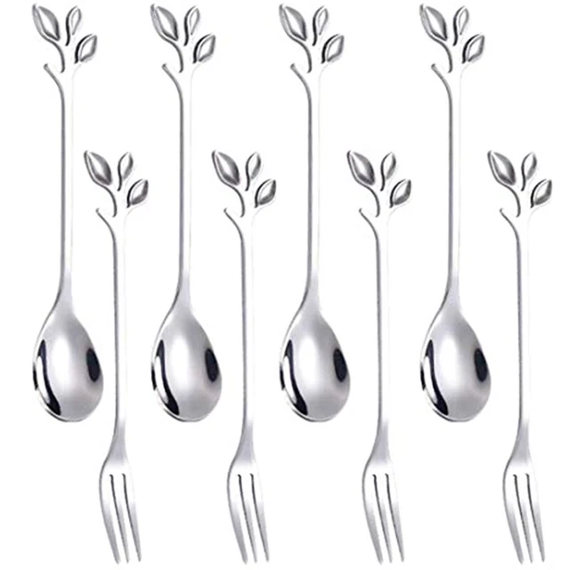 Set cucchiaio da dessert e forchetta forchetta per torta cucchiaino da caffè forchetta per frutta creativa Ede3819