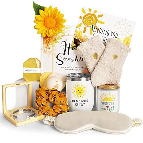Regalos de cumpleaños para mujer, regalos de girasol que envían sol, ponte bien pronto