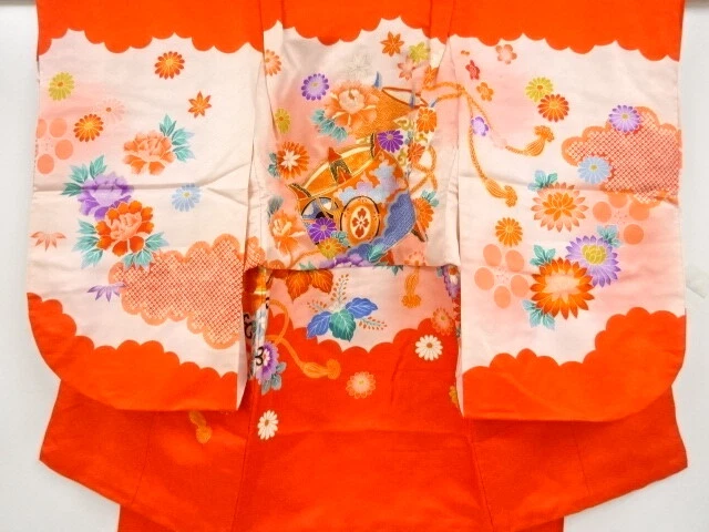 36982# Japanese Kimono / Kimono For Girls / Embroidery / Flower & Spool Patt