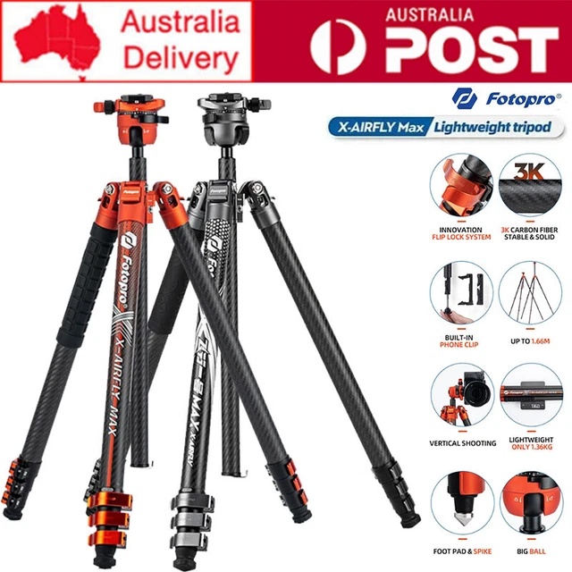Fotopro 163cm Carbon Fiber Camera Tripod With Monopod - View #9