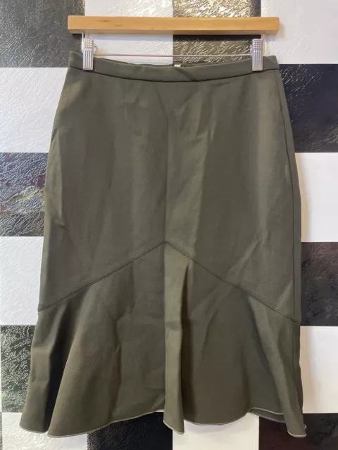 Max Mara Dark Khaki Skirt Size 42