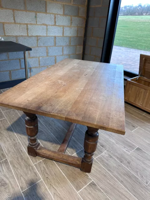 OAK REFECTORY DINING HALL TABLE - Beautiful detail and solid Oak