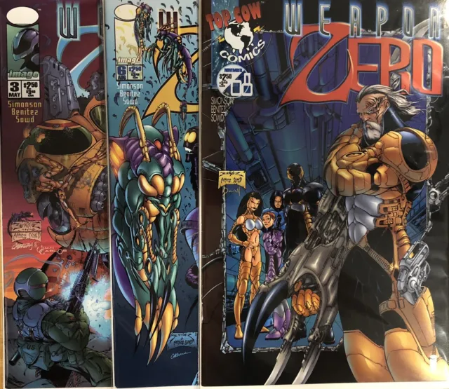 Weapon Zero #3 And #6(1995 Image) #8 (Top Cow 1996) 3 Book Lot