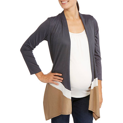 Planet Motherhood Maternity Long Sleeve Colorblock 2Fer Top