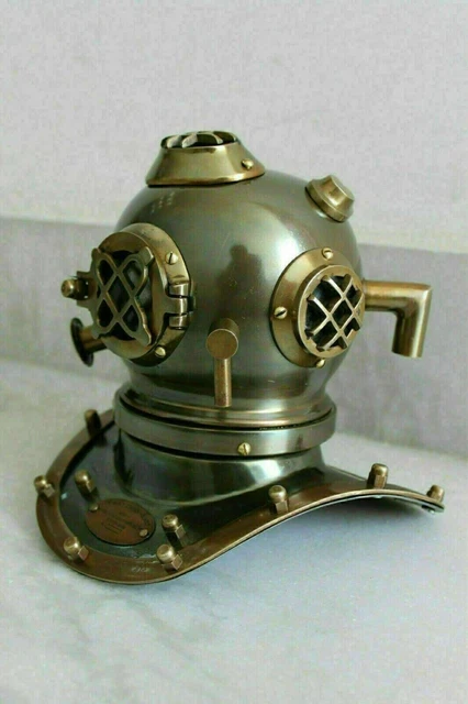 Casque De Plongée Miniature Mark V - Laiton Massif Finition Noire - Reproduction Australienne
