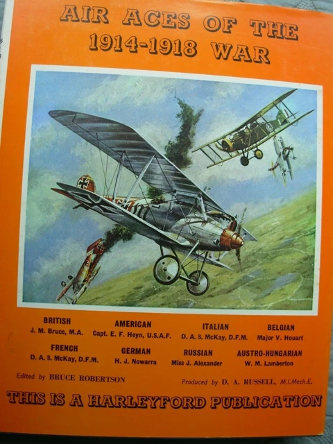 Air Aces of the 1914-1918 War by Bruce Robertson and Others  HC/DJ