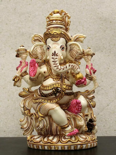 HINDU GOD LORD Ganesha Ganpati Idol Sculptures Statue Figurine Home ...