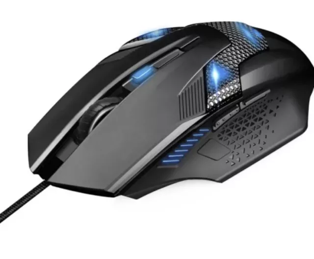 Tecknet M268 Black Edition 6 Button Optical Gaming Mouse 3200DPI  Switch Wired