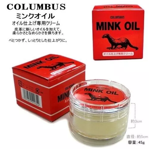 Japan Columbus Mink Oil 45g x 3 Luxuary Shoes Leather Bag Treatment 3