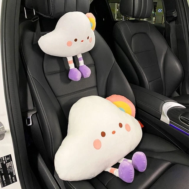 Soft Clouds Plush Neck Pillow Clouds Waist Support  Car Interior Ornaments