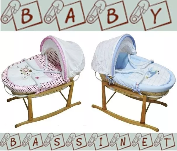 NEW Baby MOSES BASKET / Bassinet /Carrier and Baby ROCKING STAND Package