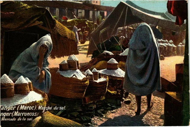 CPA AK Tanger- Marche du sel MAROC (880233)