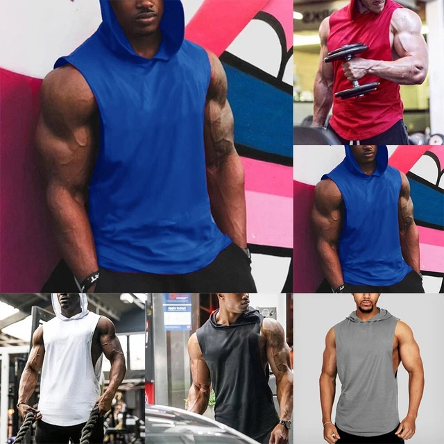Felpa con cappuccio uomo bodybuilding canottiere traspiranti comode alta qualità