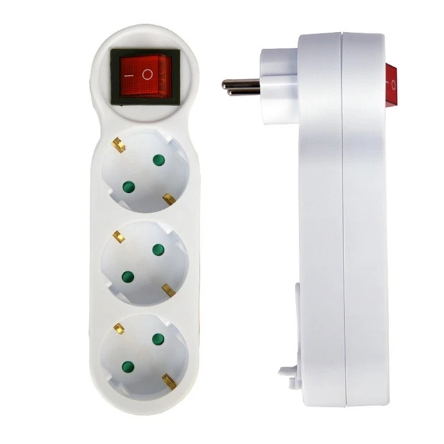 Adaptador de enchufe ignífugo ABS barra de llave robusta portátil