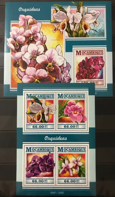 Mozambique - Orchids / Flowers / Flora / Nature - stamps Timbres - MNH**  BW