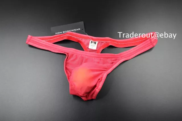 N2N Bodywear Men red classic thong cotton G-string underwear Size