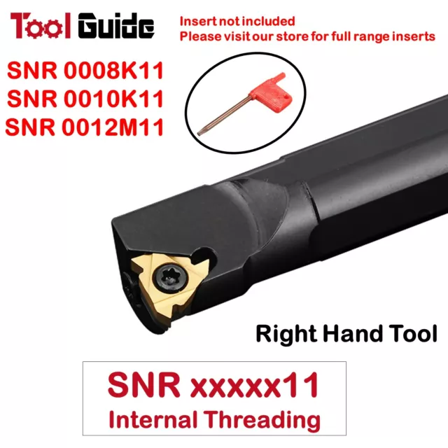 SNR-11, 8mm 10mm 12mm Internal Threading Lathe Tool Holder Carbide Indexable