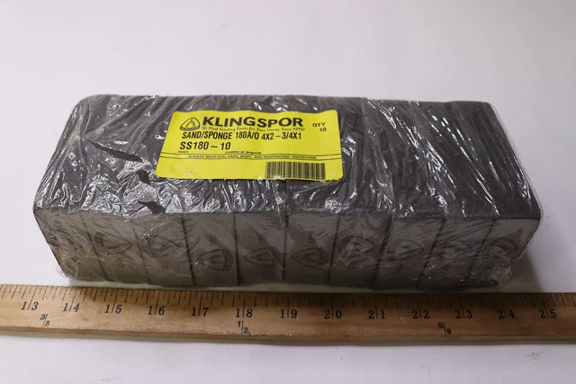 (10-Pk) Klingspor MultiSand Fine And Medium Sponge Sander 4" x 2-3/4" SS180-10